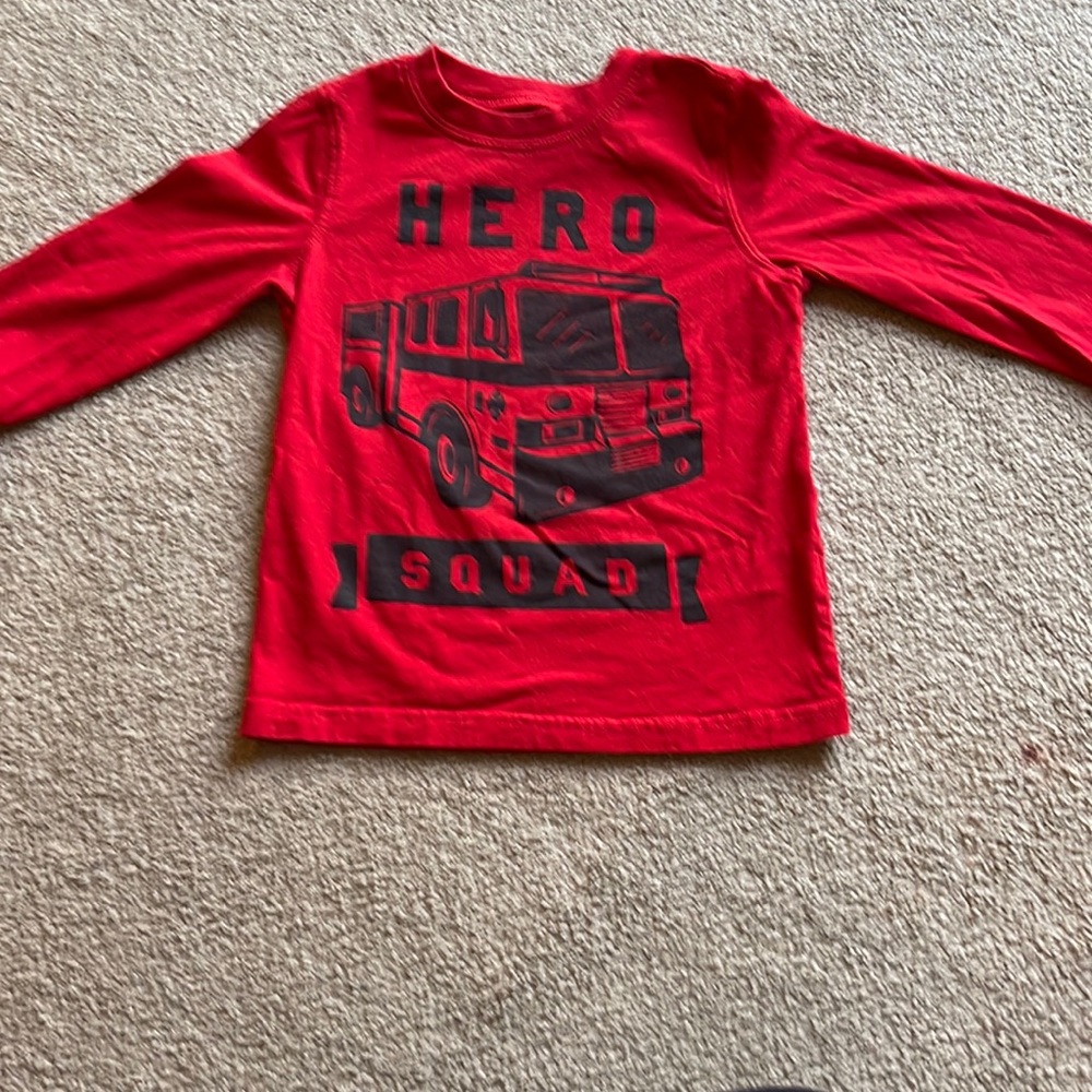 Adorable fire truck tee